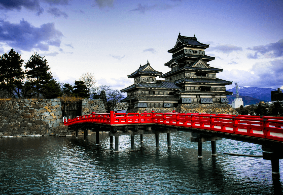 松本城堡日本阿尔卑斯山日本长野