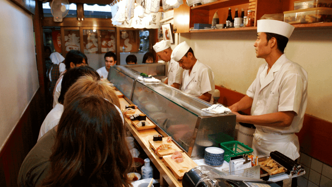 日本东京的一家寿司店