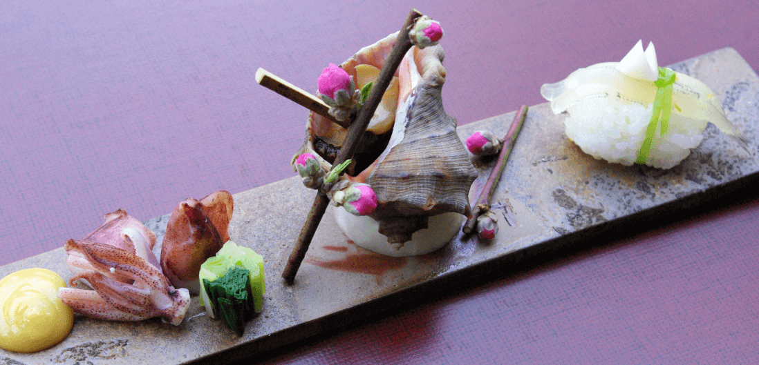 日本怀石料理菜在旅馆Kurashiki
