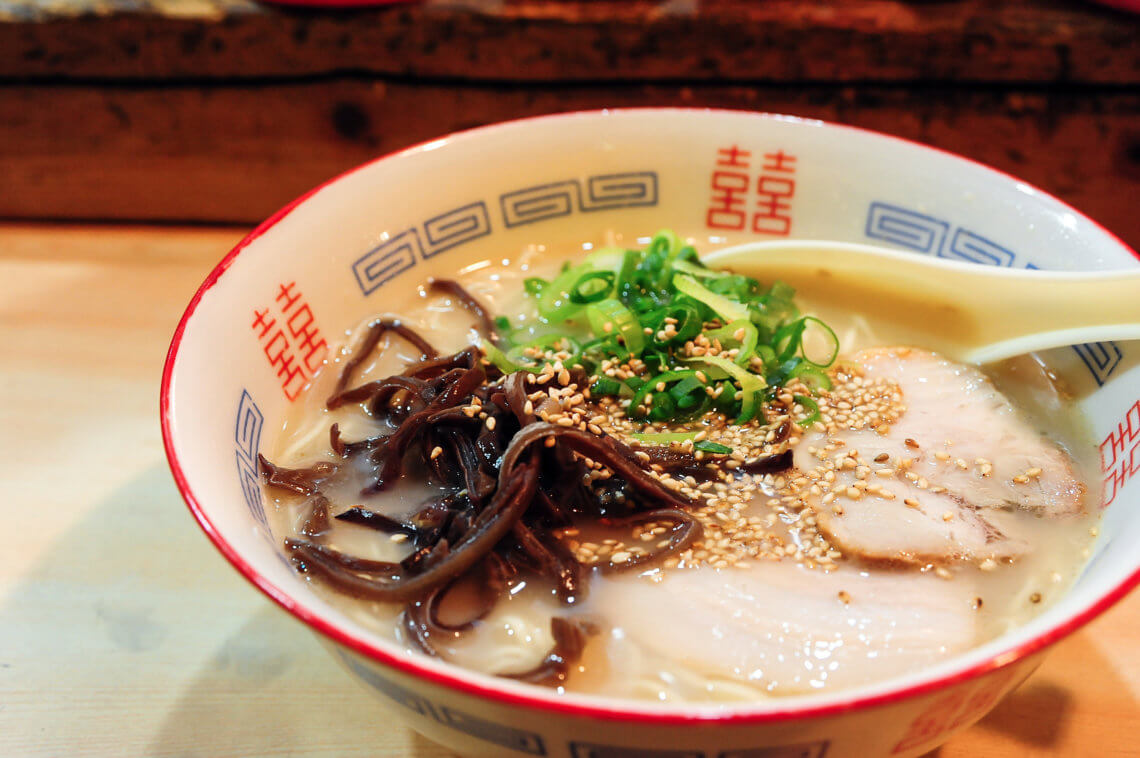 豚骨拉面，日本福冈最著名的食物之一