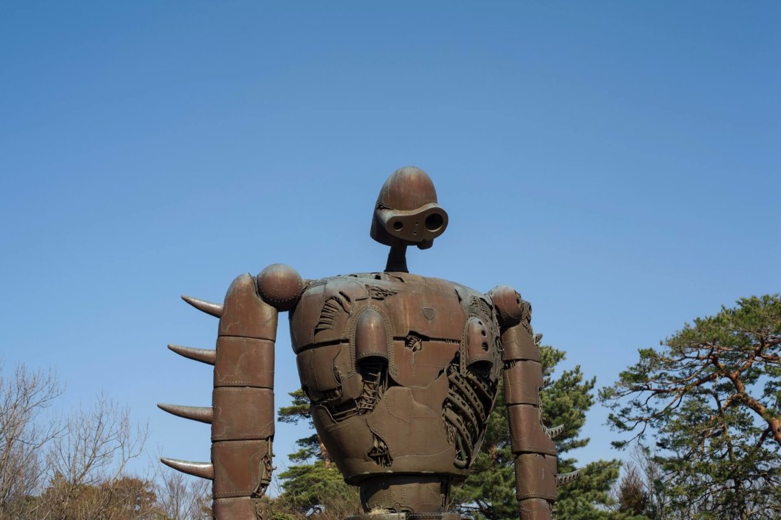 小人国的机器人从宫崎骏的天空之城的吉卜力工作室博物馆