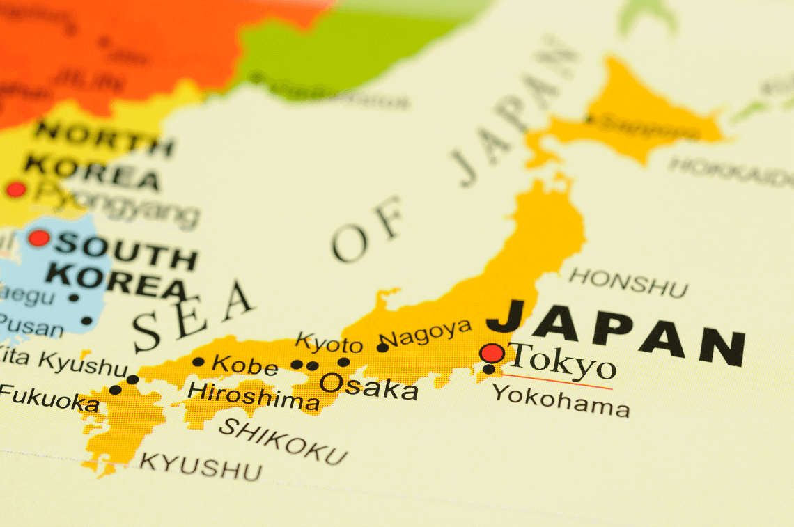 地图日本角度