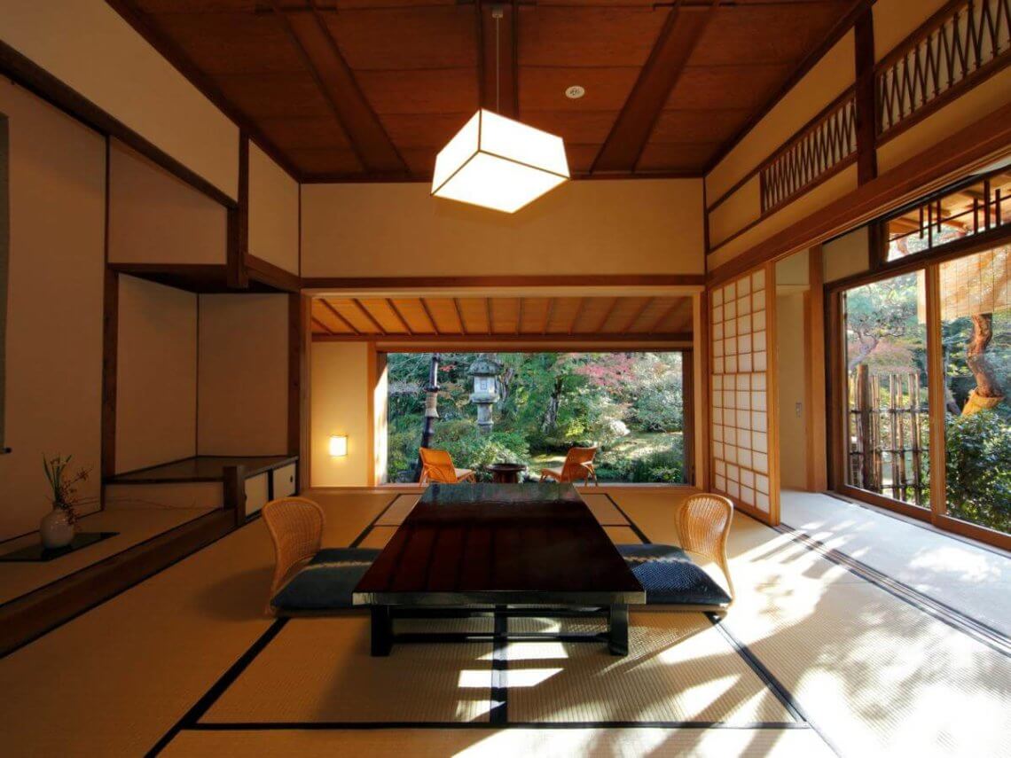 日本修禅寺温泉豪华浅叶旅馆的传统日式房间