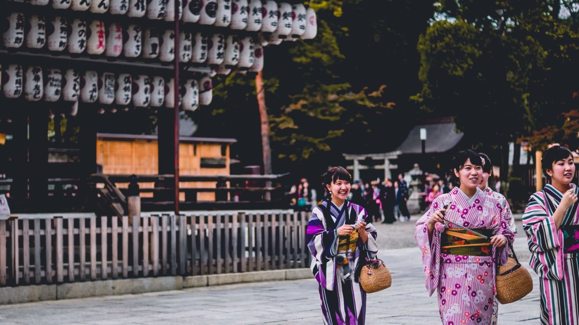 日本女性浴衣日本京都