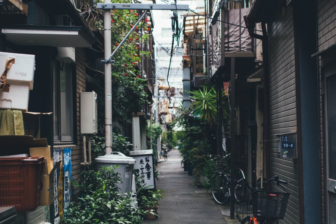 日本东京的后街